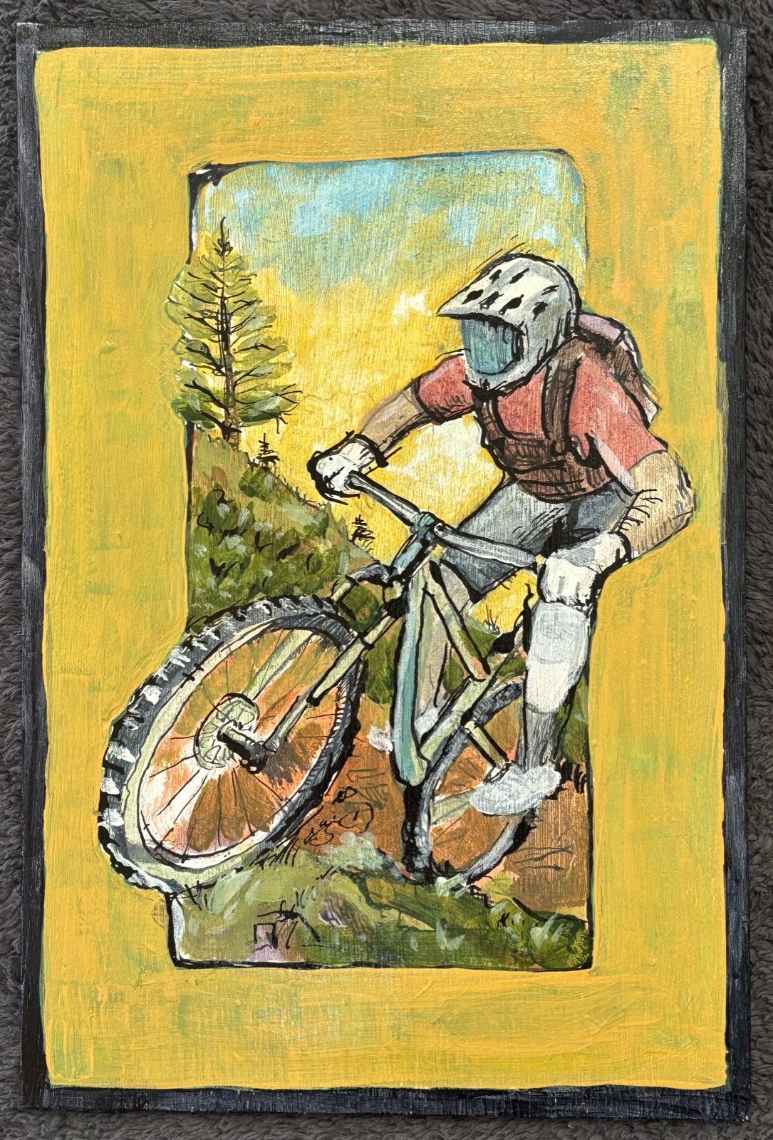 Earning It — acrylic on wood